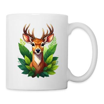 A deer or deer in the forest - Mug - white - Right