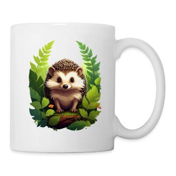Hérisson dans la forêt - Mug blanc - blanc - Droite