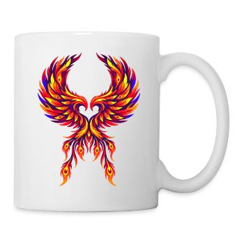 Phoenix Heart – Two Souls in the Fire of Connection - Mug - white - Right