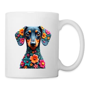 Dackel Dachshund Tekel - Tasse - Weiß - Rechts