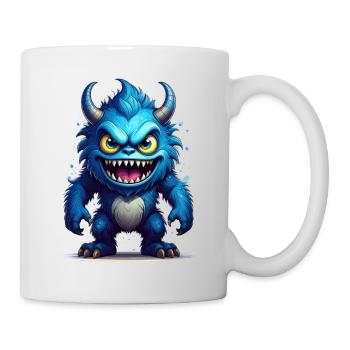 Un monstre bleu effrayant - Mug blanc - blanc - Droite
