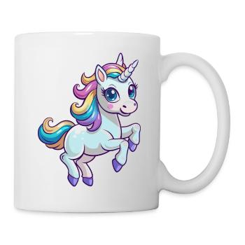 Baby-Einhorn springt - Tasse - Weiß - Rechts