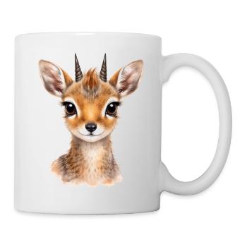 Gentle gaze – dwarf antelope Dikdik - Mug - white - Right