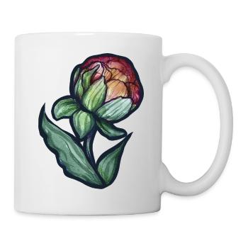 Watercolor Peony Bloom - Mug - white - Right