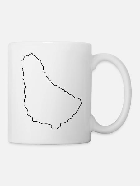 Barbados-Karte - Tasse - Weiß