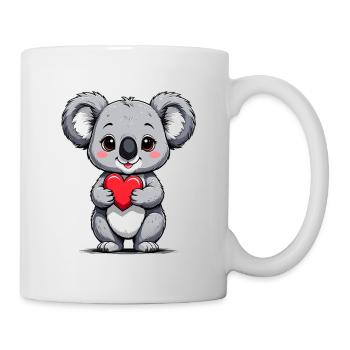 Koala avec du cœur - Mug blanc - blanc - Droite