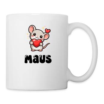 Maus - Tasse - Weiß - Rechts