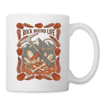 Rock Hound Life Geology Fossils - Mug - white - Right