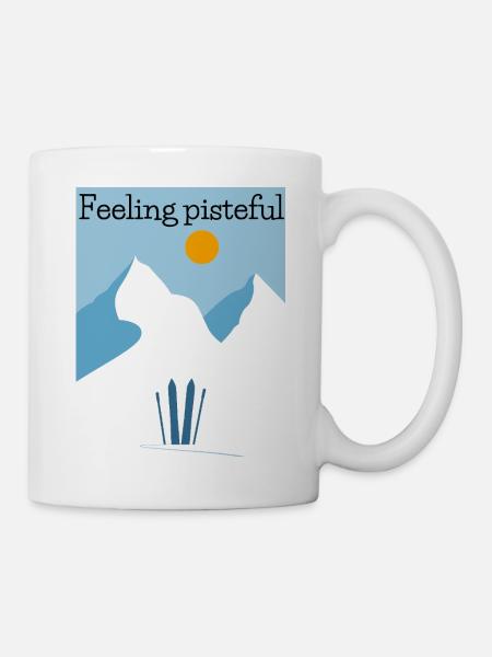 Feeling Pisteful Alpine Ski - Mug - white