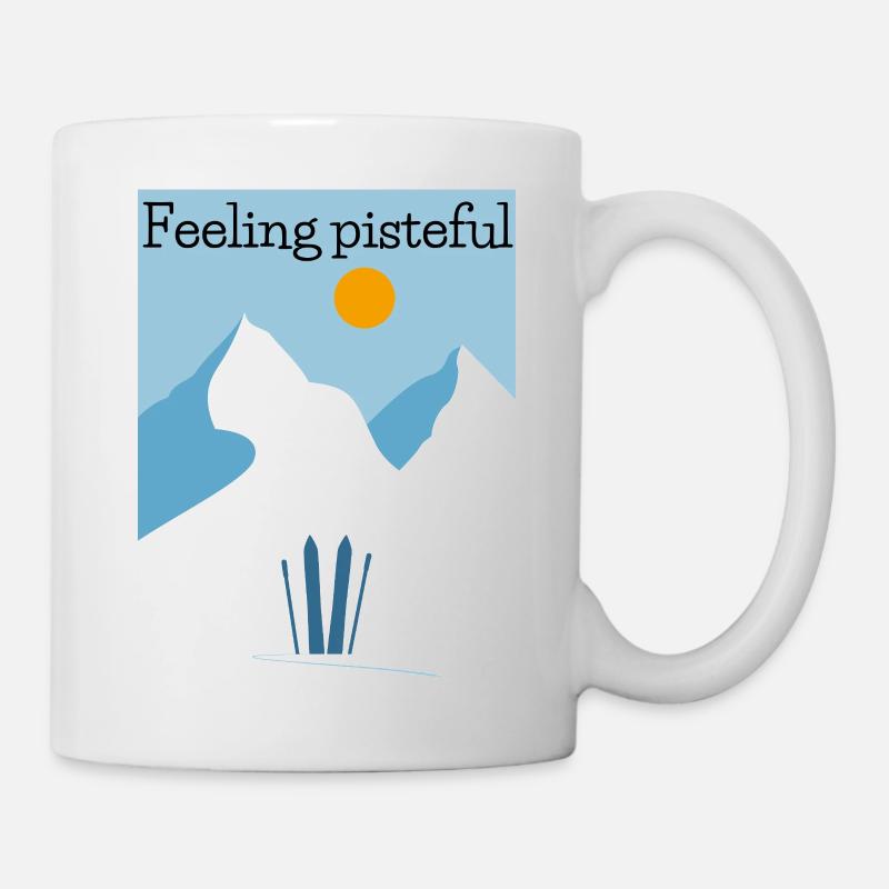 Sensation de ski alpin de piste - Mug blanc - blanc