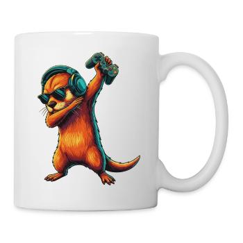 Gamer Otter Playing Video Games Art - Mug - white - Right