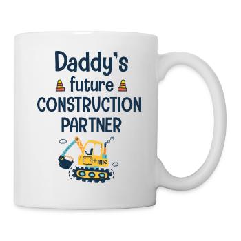 Daddy's future construction partner - Mug blanc - blanc - Droite