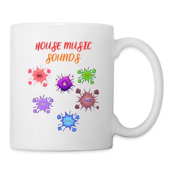 House Music Vibes - Tasse - Weiß - Rechts