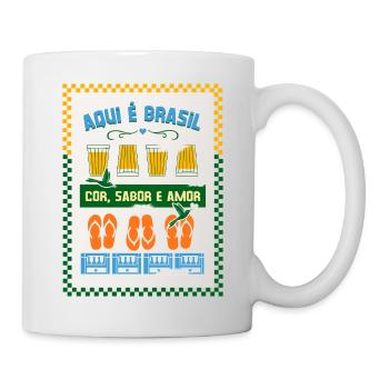 Aqui é Brasil: Cor Sabor Amor - Mug - white - Right