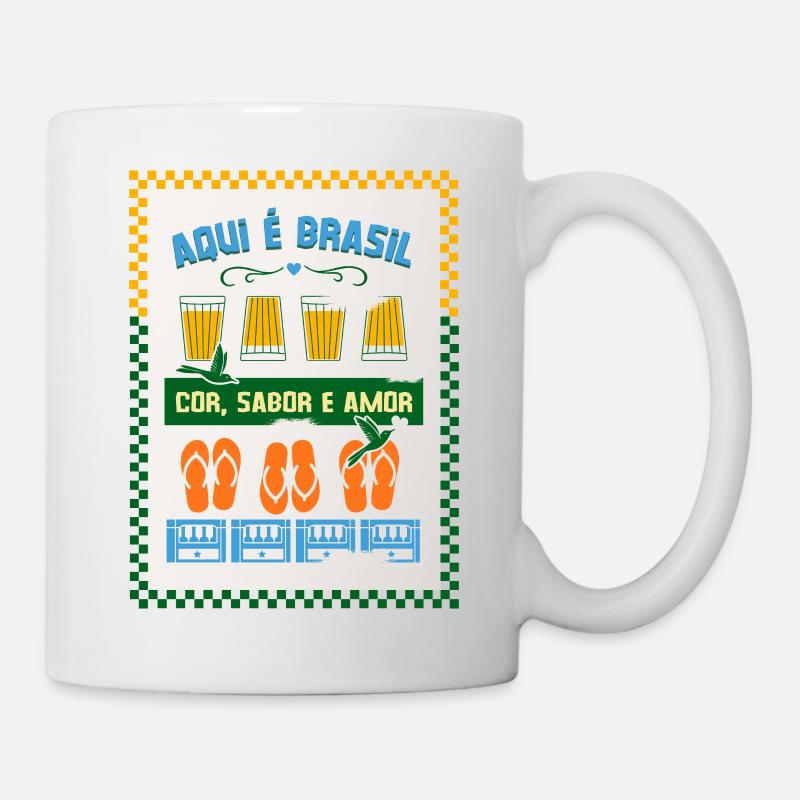 Aqui é Brasil: Cor Sabor Amor - Mug - white