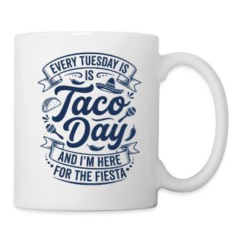 Jeden Dienstag Taco Tag Fiesta - Tasse - Weiß - Rechts