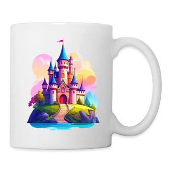 Farbenfrohes Schloss - Tasse - Weiß - Rechts