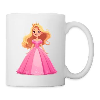 Prinzessin in einem rosa Kleid - Tasse - Weiß - Rechts