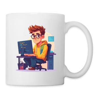 Programmierer oder Nerd - Tasse - Weiß - Rechts