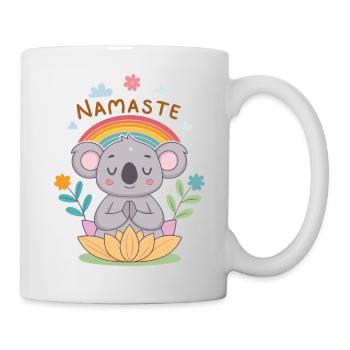 Koala Namaste Zen Regenbogen - Tasse - Weiß - Rechts