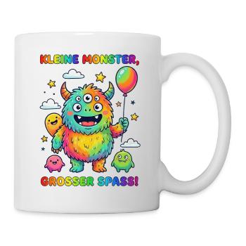 Kleine Monster Großes Fest - Tasse - Weiß - Rechts