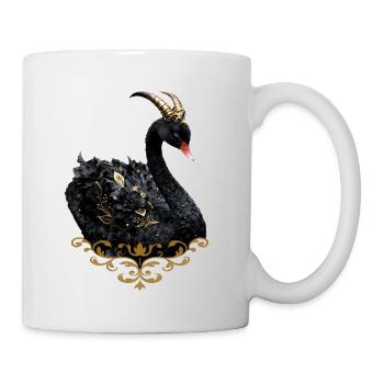 Cygne Noir à la Couronne d’Or - Mug blanc - blanc - Droite