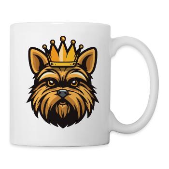 Yorkshire Terrier Hund Krone - Tasse - Weiß - Rechts