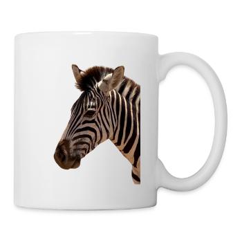 Zebra Kopf  - Tasse - Weiß - Rechts
