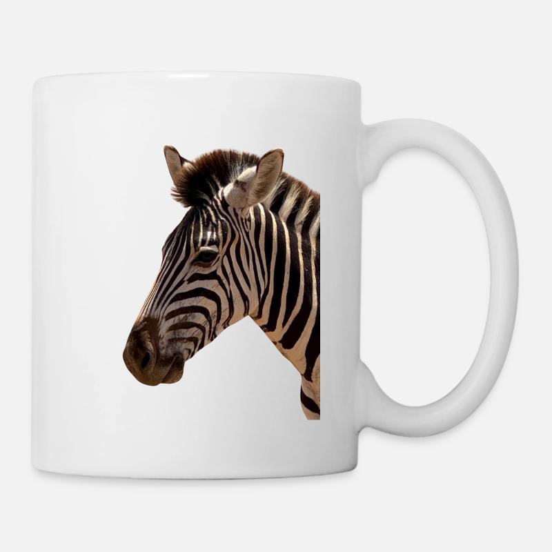 Zebra Kopf  - Tasse - Weiß
