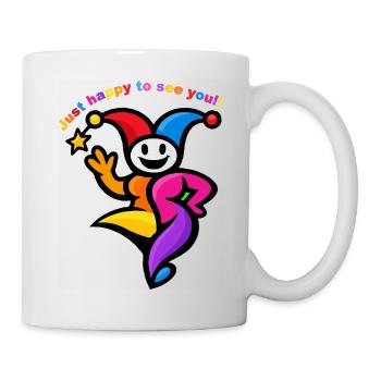 Colorful Jester Dance Greeting - Mug - white - Right