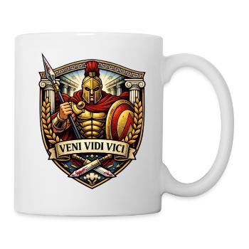 Bouclier du Guerrier de Sparte - Mug blanc - blanc - Droite