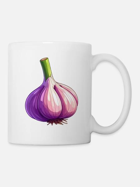 Knoblauch - Tasse - Weiß