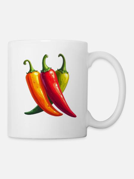 Peperoni / Paprika - Tasse - Weiß