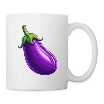 aubergine - Mug blanc - blanc - Droite