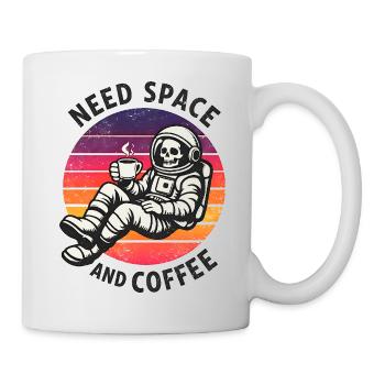 Bedarf an Weltraum- und Kaffeeskelett-Astronaut - Tasse - Weiß - Rechts