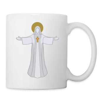 Offene Arme Saint Halo Jesus Gott - Tasse - Weiß - Rechts