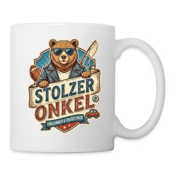 Stolzer Onkel Bär – Freizeitheld - Tasse - Weiß - Rechts