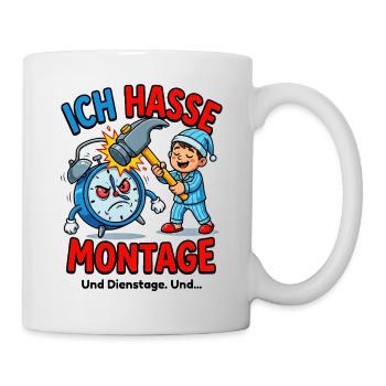 Je déteste les lundis – Alarm & Hammer - Mug blanc - blanc - Droite