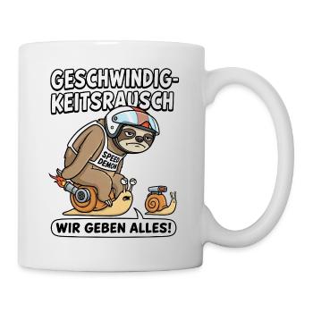 Geschwindigkeitsrausch: Schnelle Schnecke - Tasse - Weiß - Rechts