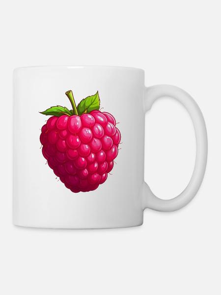 Himbeere - Tasse - Weiß