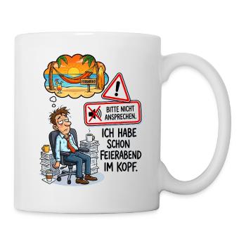 Rêve de plage après le travail - Mug blanc - blanc - Droite