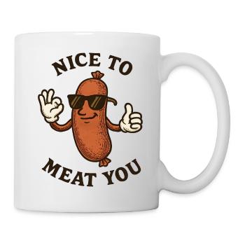 Lunettes de soleil Salsage : Sympa de te faire de la viande - Mug blanc - blanc - Droite