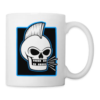 Skull Mohawk Punk Graphic - Mug - white - Right