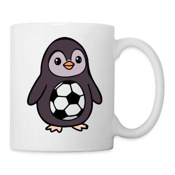 Pinguine Kinder Fußball - Tasse - Weiß - Rechts