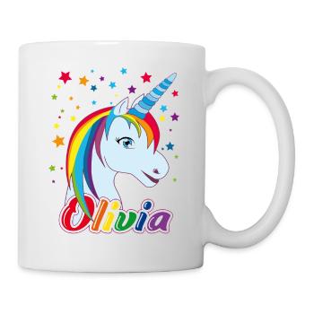 Unicorn Olivia Rainbow - Mug - white - Right