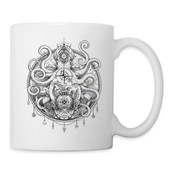Kraken de Diverhelm des profondeurs - Mug blanc - blanc - Droite