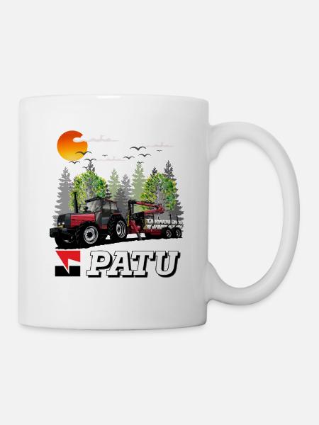 Patu Waldmaschinentraktor - Tasse - Weiß
