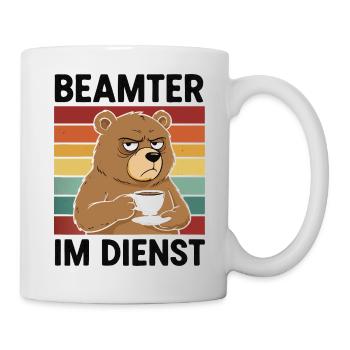 Beamter Kaffee Bär Beamtentum Beamte - Tasse - Weiß - Rechts