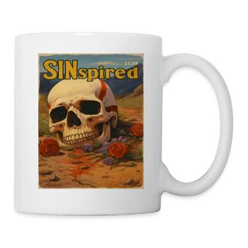 SINspired Skull Vintage Cover Motif - Mug - white - Right