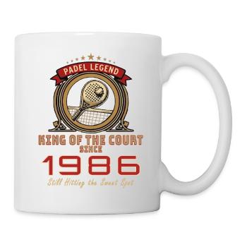 Padel Legend 1986, T-shirt d’anniversaire, sweat à capuche, tasse - Mug blanc - blanc - Droite